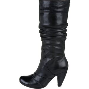 Miz Mooz Black Leather Sunrise Healed Slouchy Boots 8.5 Y2K 90’s Goth Witchy